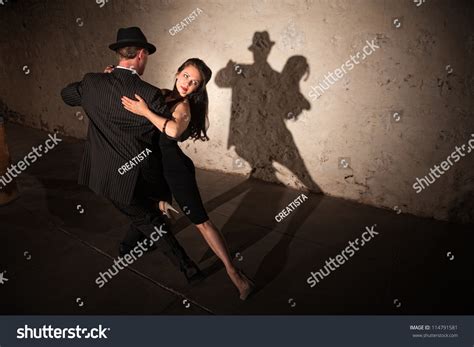 Beautiful Woman Dance Partner Performing Tango Stock Photo 114791581 ...