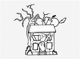 Abandoned House Coloring Page  Pages sketch template