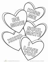 Candy Hearts Coloring Page  Worksheets Adult coloring And Needle Points sketch template