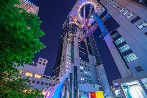 Umeda Sky Building in the evening - Inside Osaka