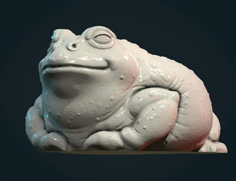 Fat Toad Frog - 3D Model by Skazok