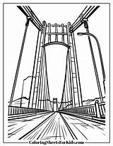 Bridge Coloring Pages Free Downloads  Sheets For Kids sketch template