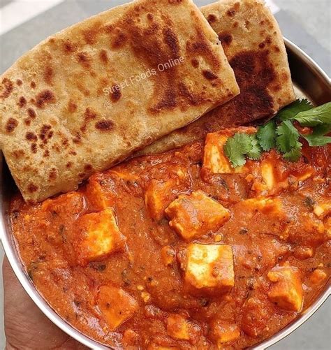 Roti and Paneer Butter Masala | Paneer curry recipes, Food, Yummy food