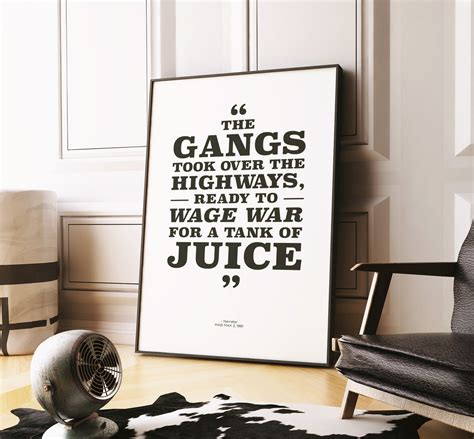 Mad Max 2 Movie Quote Poster 'highway Gangs' - Etsy