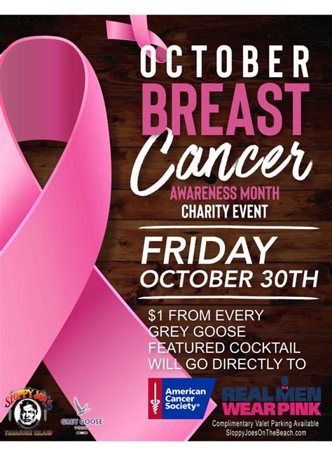 October Breast Cancer Awareness Month Charity Event - Sloppy Joe's On The Beach