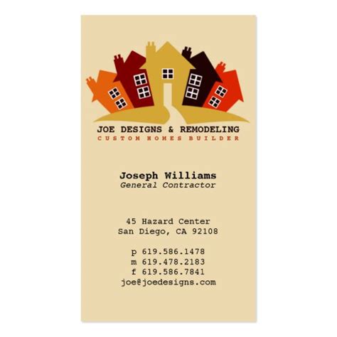 Home Design, Remodeling Construction Business Card | Zazzle