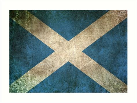 "Old and Worn Distressed Vintage Flag of Scotland" Art Prints by jeff bartels | Redbubble