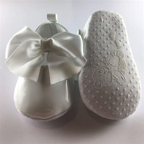 Baby Girls Patent White Occasion Shoes - Just Christening