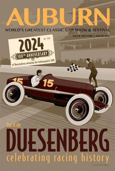 2024 Auburn Cord Duesenberg Car Show and Festival poster announced