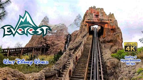 2019 Expedition Everest Roller Coaster On Ride Ultra HD 4K POV GoPro 7 H... | Disney rides ...