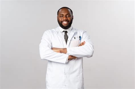 Premium Photo | Portrait african american doctor in white uniform