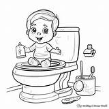 Potty Coloring Training Pages Printable Kids Sheet Learning Color Did  sketch template