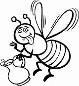 Cartoon Honey Bee coloring Page  Download Print Or Color Online For Free sketch template