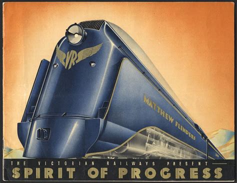 Advertisement, The Victorian Railways present Spirit of Progress, c ...