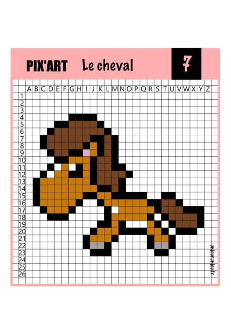 Dessin Cheval Pixel Art