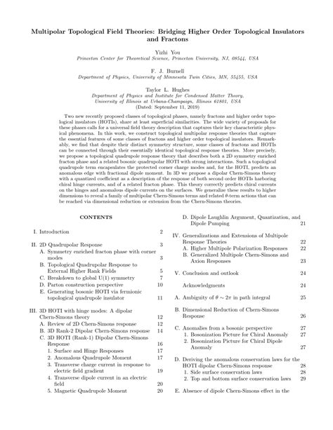 (PDF) Multipolar Topological Field Theories: Bridging Higher Order Topological Insulators and ...