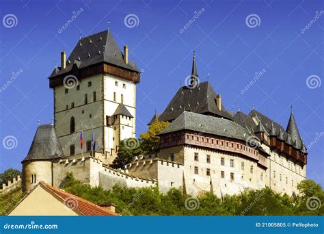 Karlstejn Castle. stock image. Image of high, history - 21005805