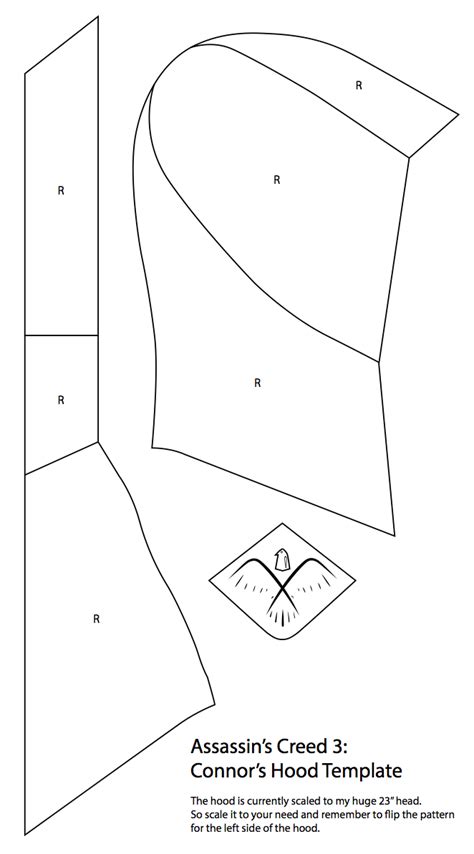 Hood Sewing Pattern Connor Hood Template Yulittledeviantart On ...