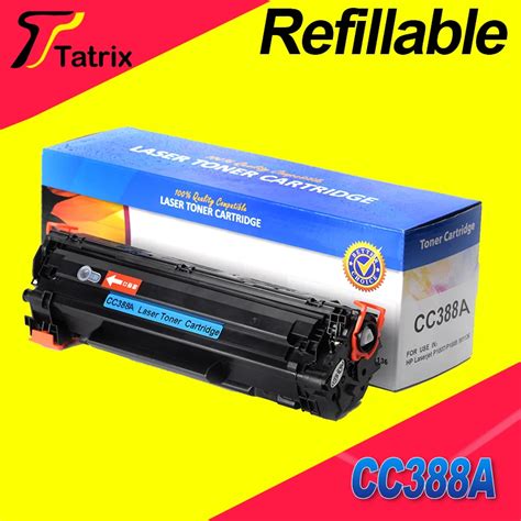 For HP 88A 388A CC388A Refillable Toner Cartridge For HP LaserJet P1007 P1008 P1106 P1108 M1136 ...