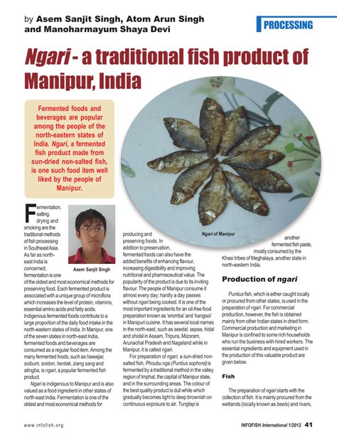 (PDF) Ngari - a traditional fish product of Manipur, India