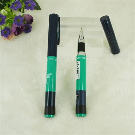 Insulin Style Pen Metal Roller Ink Pen Green Class Medicine Design Smooth Writing Liquid Roller ...