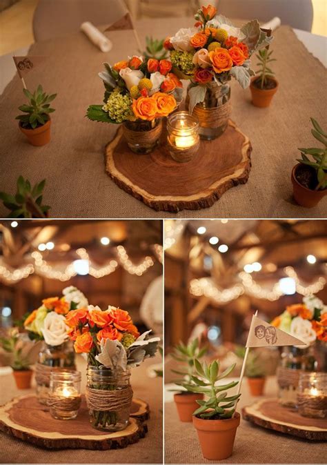 Centro de mesa para boda rústico, Centros de mesa para boda, Centros de mesa sencillos para boda