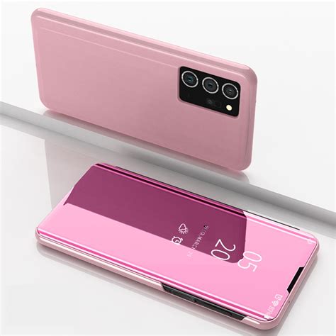 Galaxy Note 20 Ultra Case, Allytech Luxury Flip Cover Mirror Plating Reflection Super Thin Anti ...