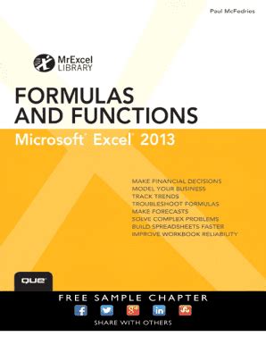 Excel 2013 Formulas - Fill Online, Printable, Fillable, Blank | pdfFiller