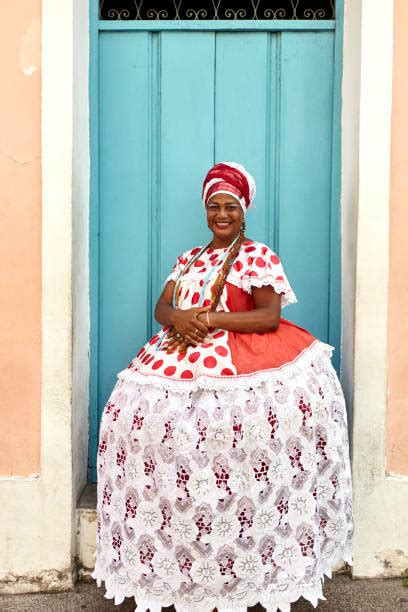 Brazilian Woman Of African Descent Wearing Traditional Baiana Costume In Salvador Brazil Stock ...