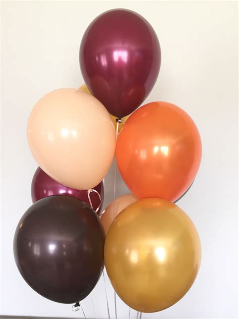 Blush and Burgundy Balloons | Fall Balloons | Brown and Burgundy Balloons | Little Pumpkin Baby ...