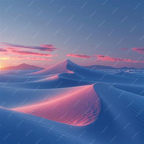 Premium Photo | Soft sand dunes at sunrise