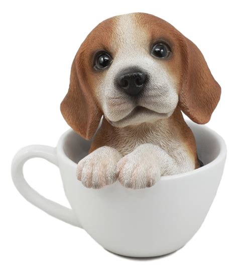 Ebros Adorable Teacup Beagle Dog Statue 5.5" Tall Pocket Beagle Puppy Dog Breed Collectible ...