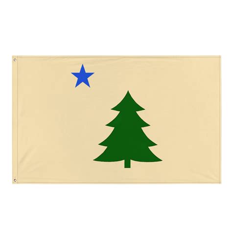 1901 Old Maine State Flag, Original Maine Flag, Maine Pine Tree & Star Flag, Gift Xmas Birthday ...