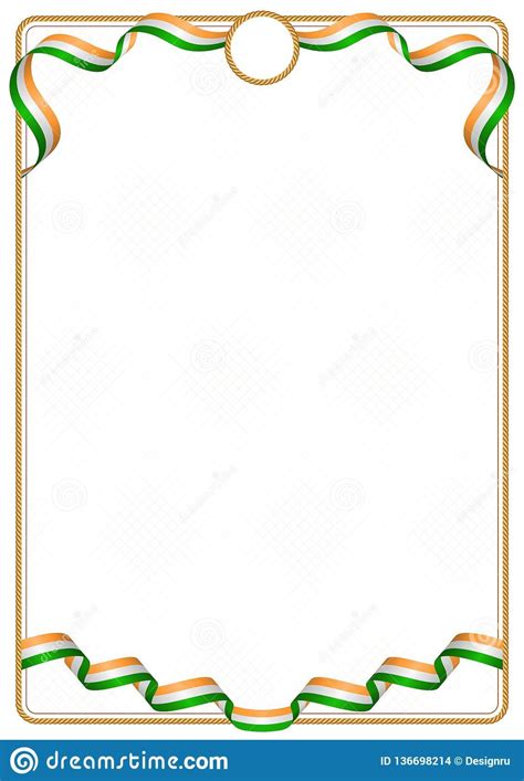 Frame and Border of India Colors Flag Stock Vector - Illustration of ...