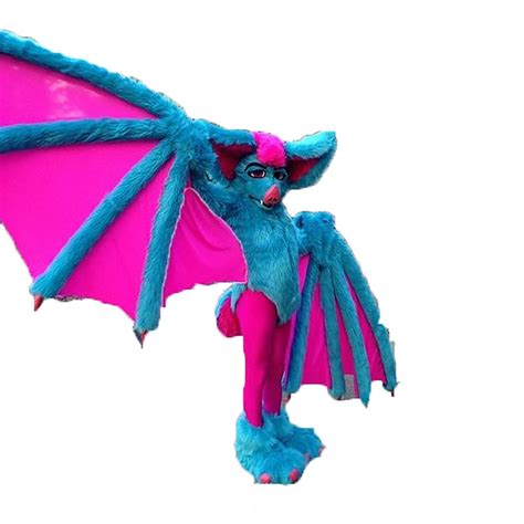 Blue Bat Birds Angel Wings Digitigrade Fursuit Costumes Furries Anime – FurryMascot