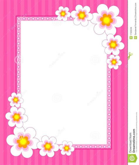 Pink Flower Border | flowers on pink background [spring / summer flowers] floral border ... Page ...