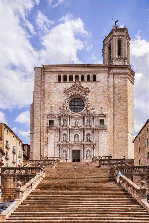 Girona, Spain, the Cathedral of Saint Mary of Girona Editorial Photo - Image of door ...