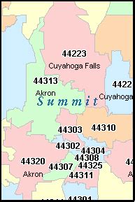 CUYAHOGA FALLS Ohio, OH ZIP Code Map Downloads