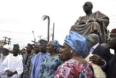 Wife of the Vice President unveils the statue of Obafemi Awolowo in ...