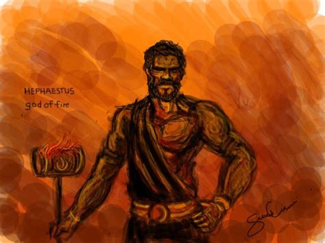 Hephaestus, fire god by seththelordofstorms on DeviantArt