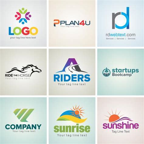 Creative Corporate Logo Design Template Set 636765 Vector Art at Vecteezy