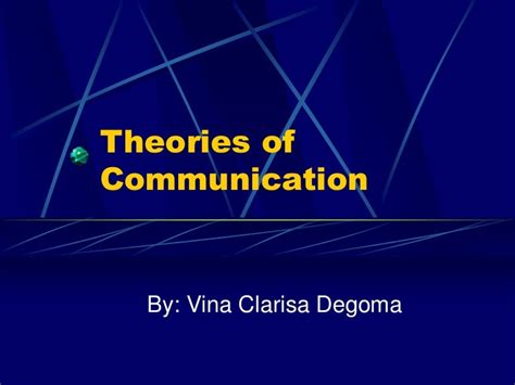 Theories of communication 2