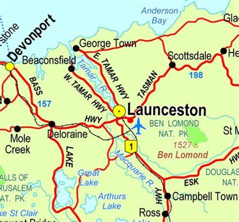 Launceston Map