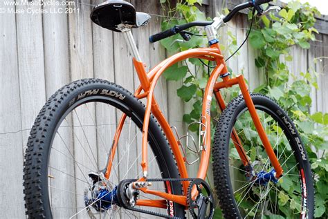 Muse Cycles 29ner belt driven mountain bike. Love the orange and the curves. | Rat bike, Bicycle ...