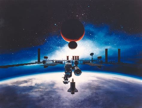 Beautiful Space Station Concept Art