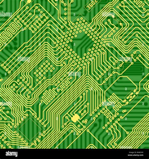 Green printed industrial circuit board graphical texture Stock Photo - Alamy