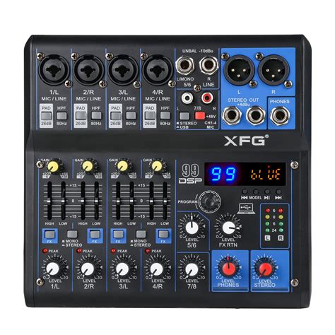 Buy Audio Mixer, 8 Channel Mixer for Streaming. Professional Sounds ...