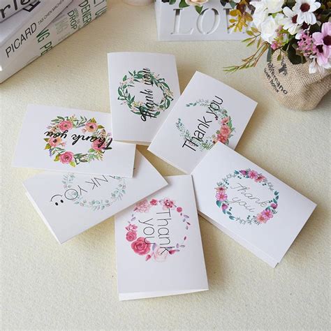 Thank You Cards With Envelopes 48 Bulk - Floral Thank You Cards 6 Desi ...