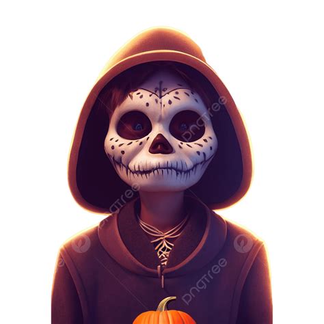 Scary Halloween Character With A Skull Face In Hoodie, Halloween, Happy Halloween, Halloween ...