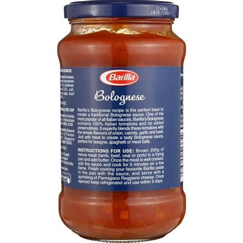 Barilla Pasta Sauce Bolognaise 400g | Woolworths